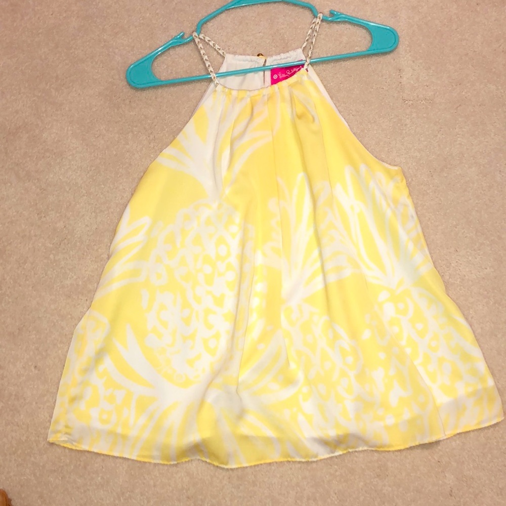 Patterned yellow blouse